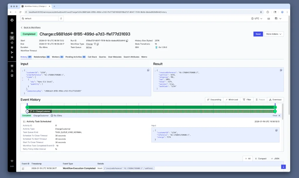 Temporal Workflow after successful completion