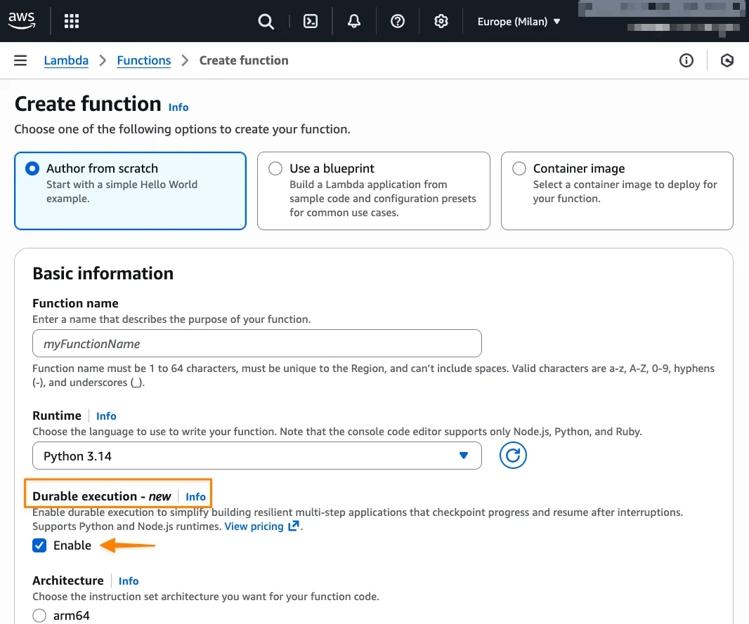 Build multi-step applications and AI workflows with AWS Lambda durable functions